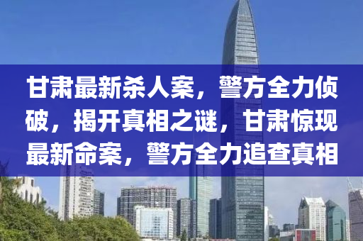 兰州最新案件,兰州最新案件深度解析